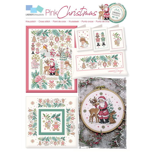 Lindner’s Kreuzstiche Patroon Lindner 175 - Roze Kerst Lindner’s Kreuzstiche Patroon Lindner 175 - Roze Kerst