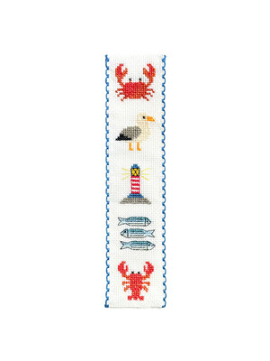 The Crafty Kit Company -  Borduurpakket Boekenlegger - Seaside - The Crafty Kit Company