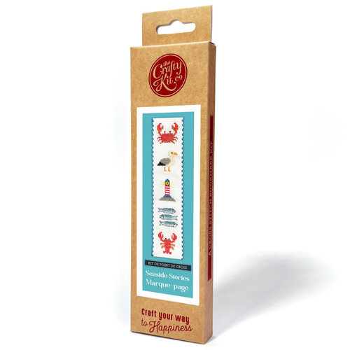 The Crafty Kit Company - Borduurpakket Boekenlegger - Seaside - The Crafty Kit Company The Crafty Kit Company - Borduurpakket Boekenlegger - Seaside - The Crafty Kit Company