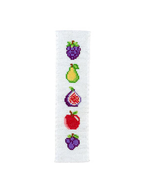 The Crafty Kit Company -  Borduurpakket Boekenlegger - Autumn Fruits - The Crafty Kit Company