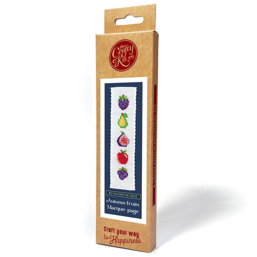 The Crafty Kit Company - Borduurpakket Boekenlegger - Autumn Fruits - The Crafty Kit Company The Crafty Kit Company - Borduurpakket Boekenlegger - Autumn Fruits - The Crafty Kit Company
