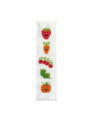 The Crafty Kit Company -  Borduurpakket Boekenlegger - Kitchen Garden - The Crafty Kit Company