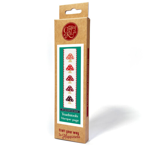 The Crafty Kit Company - Borduurpakket Boekenlegger - Toadstools - The Crafty Kit Company The Crafty Kit Company - Borduurpakket Boekenlegger - Toadstools - The Crafty Kit Company