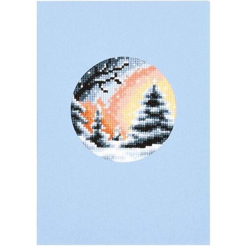 Vervaco Wenskaart kit Winter set van 3