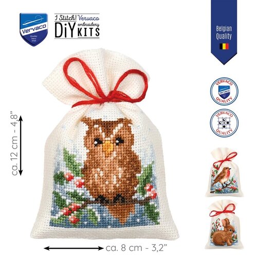 Vervaco Kruidenzakje kit Bosvriendjes in de winter set v 3