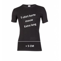 Beeren Extra lang heren T-shirt met O-hals M3000 Zwart