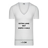 Beeren Extra lang Heren T-shirt met diepe V-hals M3000 Wit
