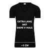 Beeren Ondergoed Beeren Extra lang Heren T-shirt met diepe V-hals M3000 Zwart