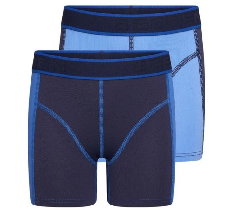 Beeren 2-Pack Jongens boxershorts Mix&Match Blauw/D.Blauw