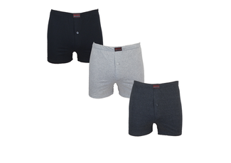 3 stk. Wijd vallende heren boxershorts grijs