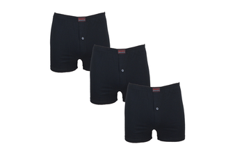 3 stk. Wijd vallende heren boxershorts zwart