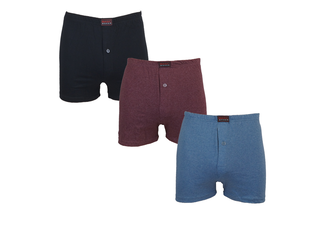 3 stk. Wijd vallende heren boxershorts gekleurd