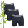 GIONETTIC BAMBOE HEREN BOXERSHORTS 3-PAK ZWART