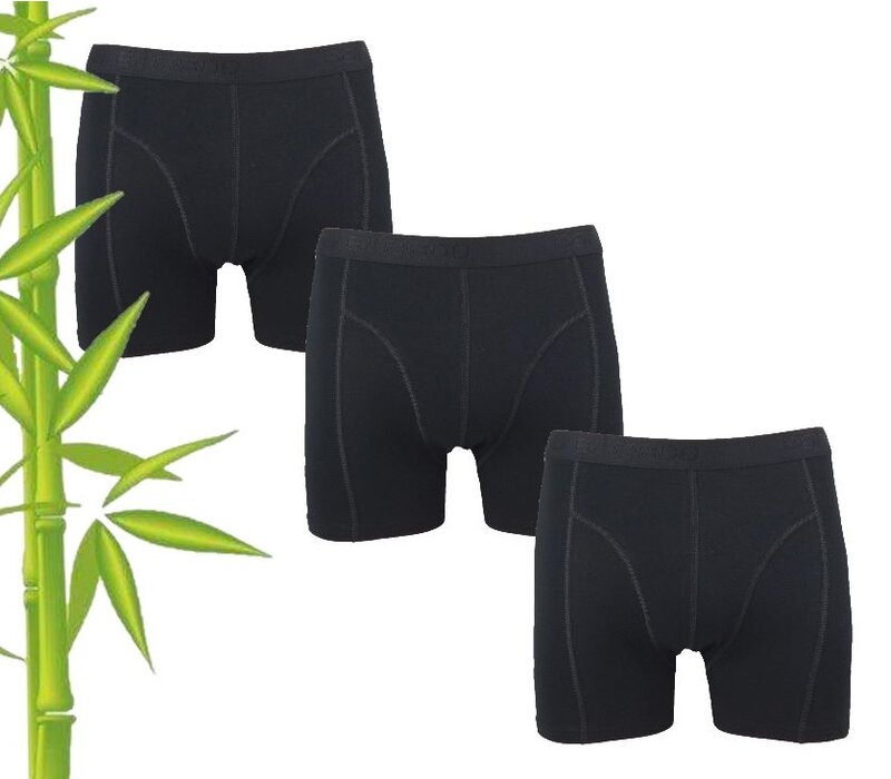 Boru Bamboe heren Boxershort  Zwart 3 pack