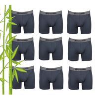 9-PACK GIONETTIC BAMBOE HEREN BOXERSHORTS ANTRACIET