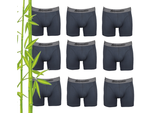 Gionettic 9-PACK GIONETTIC BAMBOE HEREN BOXERSHORTS ANTRACIET Gionettic 9-PACK GIONETTIC BAMBOE HEREN BOXERSHORTS ANTRACIET
