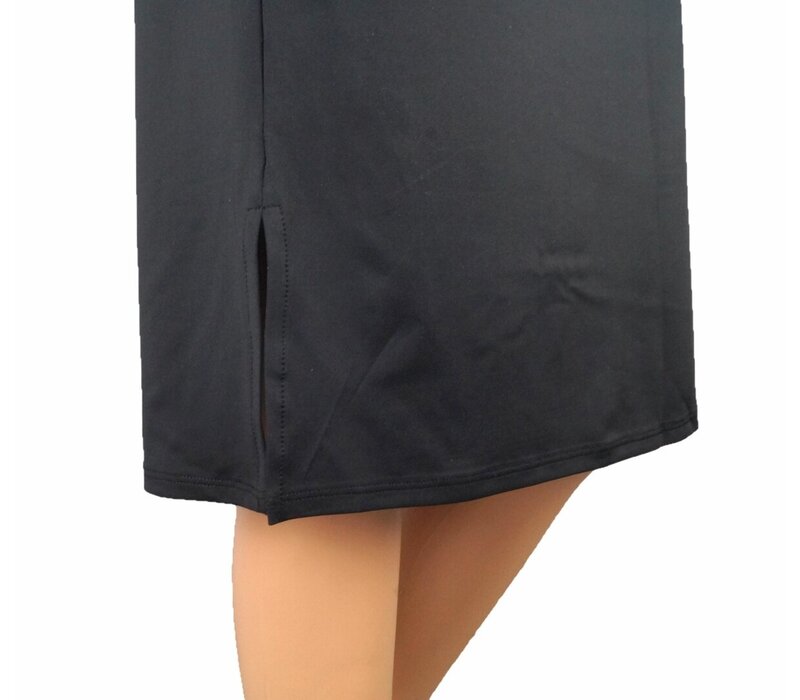 J&C DAMES ONDERROK LANG (65CM) ZWART