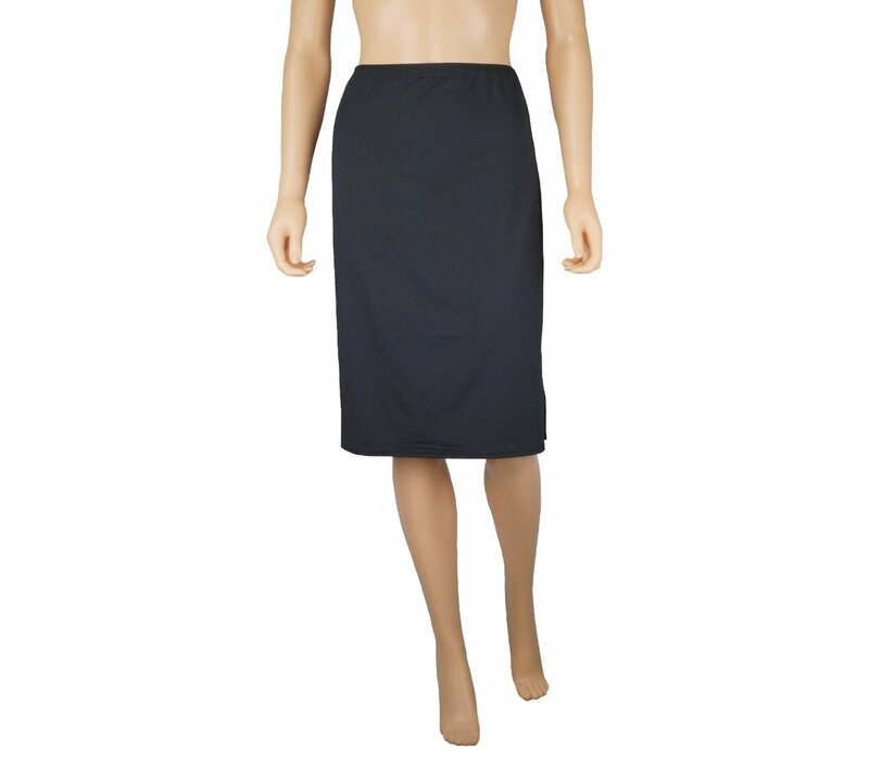 J&C DAMES ONDERROK LANG (65CM) ZWART