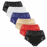 6-PACK J&C DAMES TAILLESLIP MET KANT H805 MIX