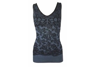 J&C Underwear DAMES TOP CORRIGEREND MET GEBOORDUURDE PRINT J&C ZWART J&C Underwear DAMES TOP CORRIGEREND MET GEBOORDUURDE PRINT J&C ZWART