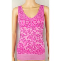 DAMES TOP CORRIGEREND MET GEBOORDUURDE PRINT J&C ROZE