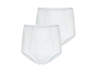Beeren Ondergoed Beeren 2-pack Heren tailleslip Startex met gulp Wit Beeren Ondergoed Beeren 2-pack Heren tailleslip Startex met gulp Wit