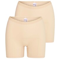 Beeren 2-pack Dames boxershort softly met lange pijp Beige