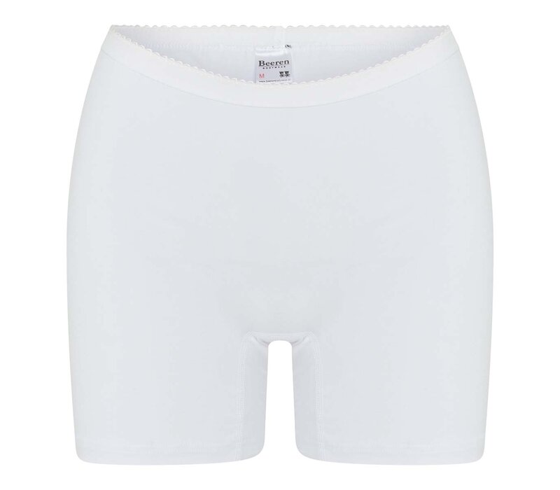 Beeren 2-pack Dames boxershort Softly met lange pijp Wit