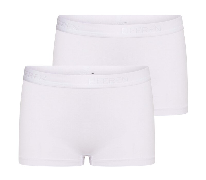 Beeren 2-pack Meisjes boxershort Comfort Feeling Wit