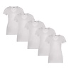 5-PACK DAMES T-SHIRT MET V-HALS EN KORTE MOUW M3000 WIT