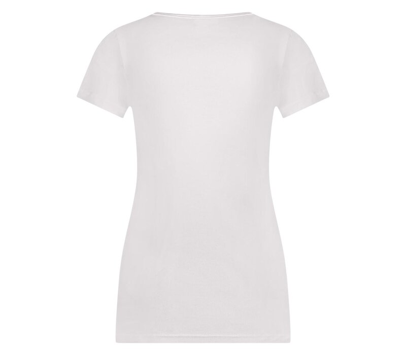 2-PACK DAMES T-SHIRT MET O-HALS EN KORTE MOUW M3000 WIT