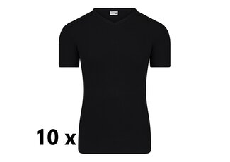 Beeren Ondergoed Beeren Heren T-shirt met V-Hals  M3000 Zwart Bundel van 10 Beeren Ondergoed Beeren Heren T-shirt met V-Hals  M3000 Zwart Bundel van 10