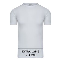 Beeren Extra lang heren T-shirt met O-hals M3000 Wit