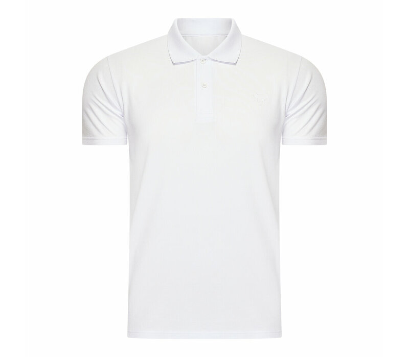 Beeren Heren Polo Izaak Pique Korte mouw Wit