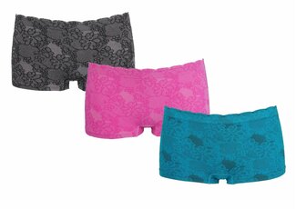 J&C Underwear 3-pack Dames Boxer J&C met print J&C Underwear 3-pack Dames Boxer J&C met print