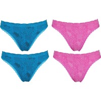 4-pack Dames string J&C met print