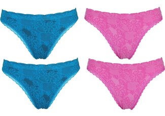 J&C Underwear 4-pack Dames string J&C met print J&C Underwear 4-pack Dames string J&C met print