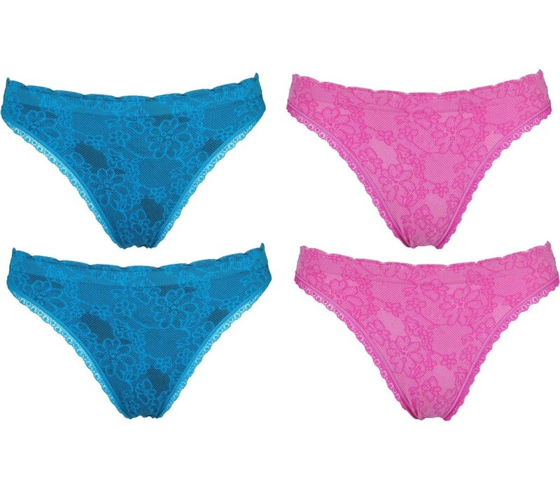 4-pack Dames string J&C met print