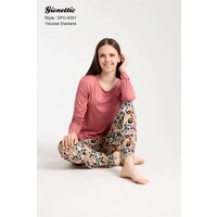 Dames Pyjama Ruby van Gionettic met lange mouw