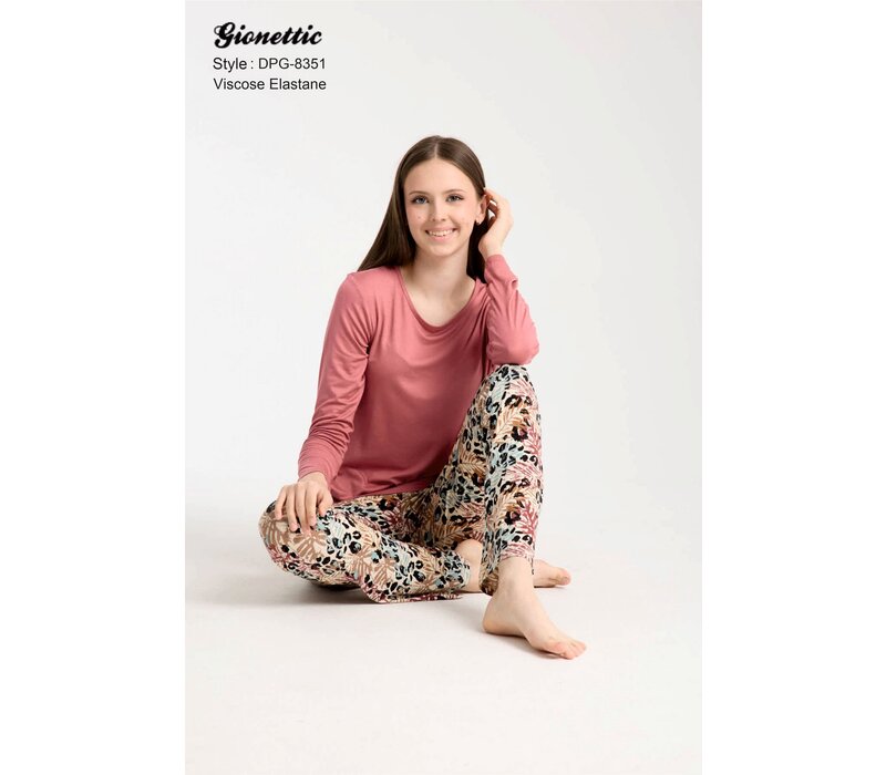 Dames Pyjama Ruby van Gionettic met lange mouw