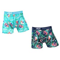 2-Pack Heren boxershorts gemaakt van elastisch katoen (95% Katoen en 5% Élastaan)
