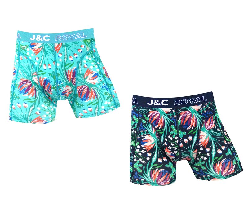 2-Pack Heren boxershorts gemaakt van elastisch katoen (95% Katoen en 5% Élastaan)