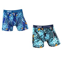 2-Pack Heren boxershorts gemaakt van elastisch katoen (95% Katoen en 5% Élastaan)