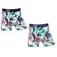 2-Pack Heren boxershorts gemaakt van elastisch katoen (95% Katoen en 5% Élastaan)