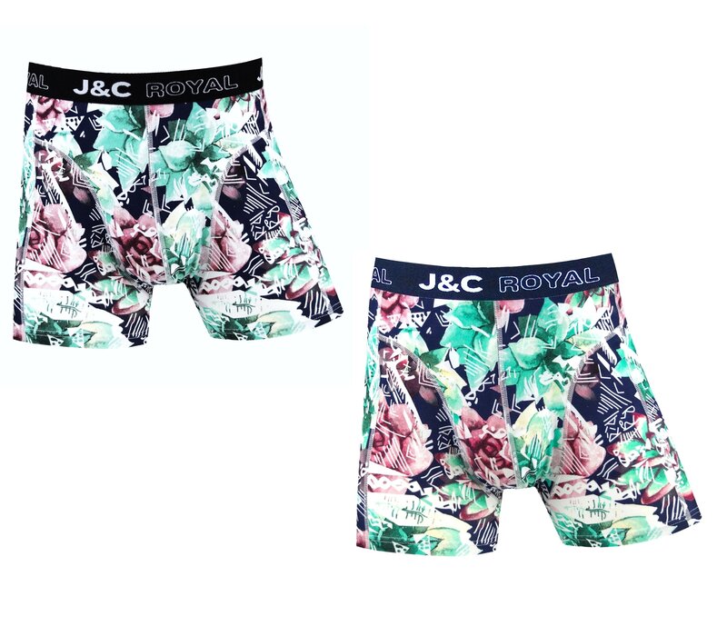 2-Pack Heren boxershorts gemaakt van elastisch katoen (95% Katoen en 5% Élastaan)