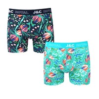 2-Pack Heren boxershorts gemaakt van elastisch katoen (95% Katoen en 5% Élastaan)