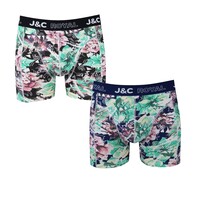 2-Pack Heren boxershorts gemaakt van elastisch katoen (95% Katoen en 5% Élastaan)