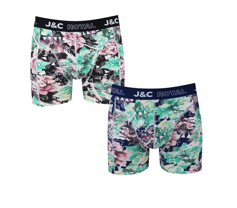2-Pack Heren boxershorts gemaakt van elastisch katoen (95% Katoen en 5% Élastaan)