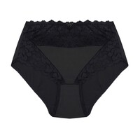 J&C DAMES TAILLESLIP MET KANT ZWART H805