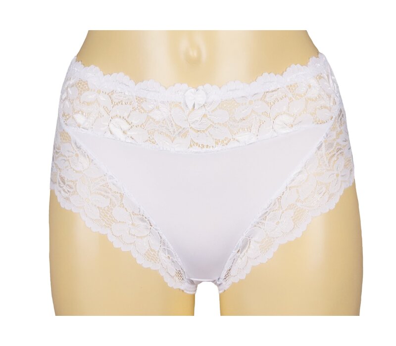 J&C DAMES TAILLESLIP MET KANT WIT H805